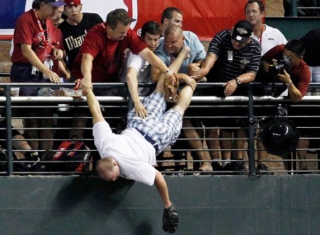 Another Man Almost Loses his Life Catching a Baseball