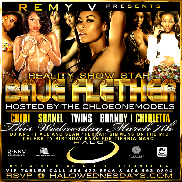 Special!! Reality Show Star Model/ Author Baje Fletcher Takes Over Club Halo in Atlanta Tonight
