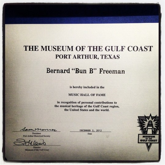 Congrats!! @BunB Shows Love at UGK’s Gulf Coast Museum Hall of Fame Induction Ceremony