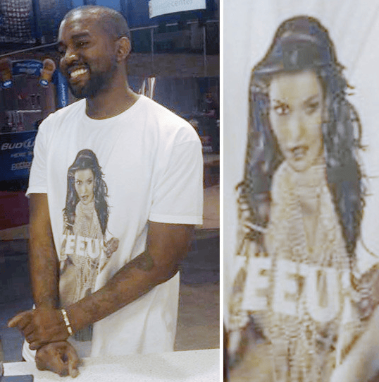 New Fashion Alert: Kanye West Yeezus Tour T-Shirt Featuring Kim Kardashian