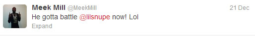 Lil Snupe Meek Tweet