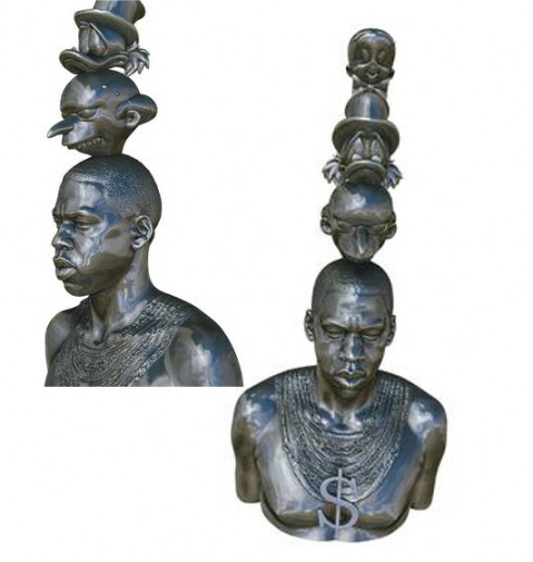 Jay-Z Gets Sculpted as a Scrooge!!!