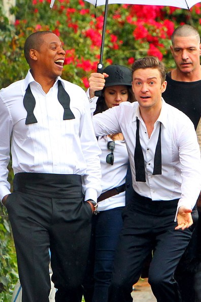 Justin Timberlake & Jay Z Shoot “Suit and Tie” Video (Pics Inside)