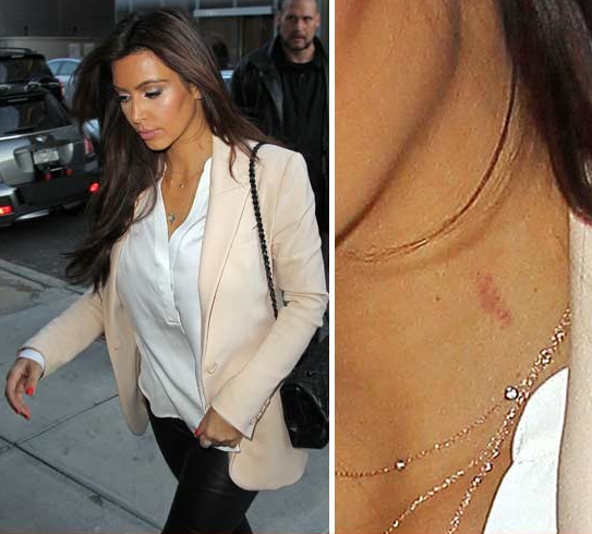 Looks like Love is all Over Kim Kardashian’s Neck? (video inside)