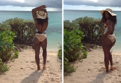 Smoking: Serena Williams Tweets Sexy Bikini Pictures