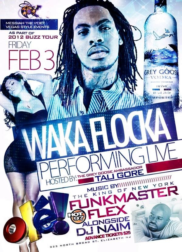 Rap Star Waka Flocka Flame Performs Tonight as part of the 2012 Buzz Tour hosted by Funk Master Flex (video inside)