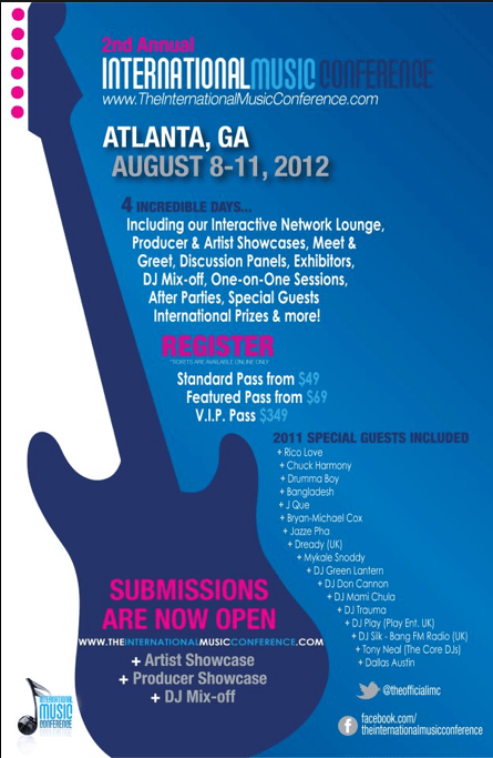 Special Announcement: International Music Conference Days Away in Atlanta -Tickets Going Fast!!