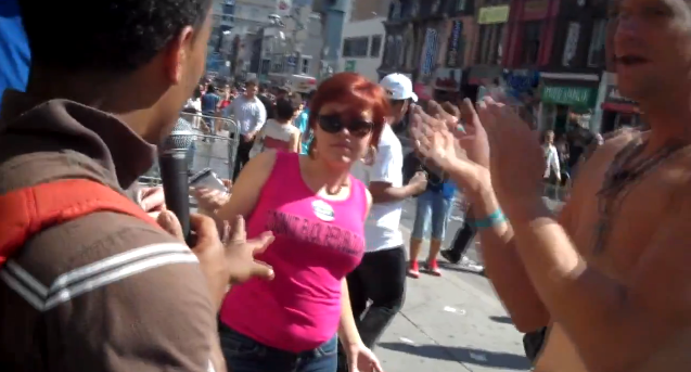 Outrageous Footage!! Christians, Gays and the Police Clash During Gay Pride Rally in Canada (warning explicit language)
