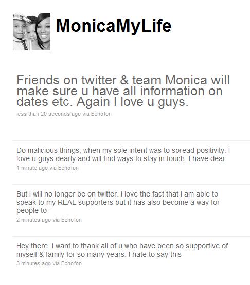 Monica Says Bye Bye to Twitter and Shannon Brown’s Baby Mama Drama!