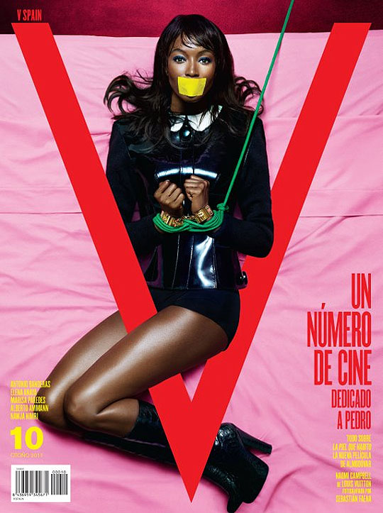 Naomi Campbell Bound & Gagged on the Cover of V Spain