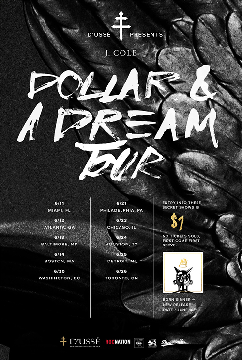 J. Cole To Embark On “Dollar & A Dream” Tour… Tickets Only $1
