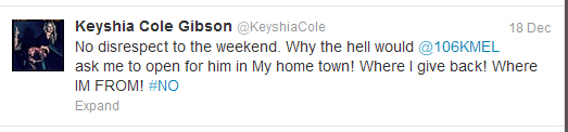 Diva or Not? @KeyshiaCole Bails Out On HomeTown Radio Concert, Goes Off on Twitter and 106KMEL Finally Responds