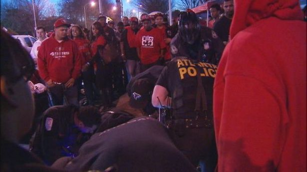 Falcons and 49ers Fans Go Overboard at NFC Championship… Fan Gets Slashed After Game